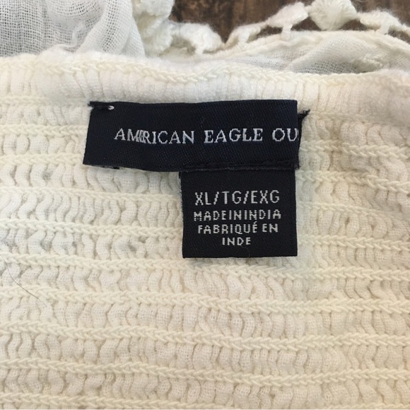 White Ruffled Off-Shoulder Top XL - Picture 4 of 5